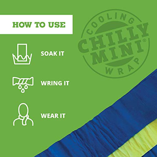 FROGG TOGGS Chilly Mini Cooling Neck Towel, 6 count, 29"x3" - color: Blue - 6 Pack