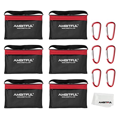 AMBITFUL Set of Heavy Duty Sand Bag Photography Studio Video Stage Film Sandbag Saddlebag for Light Stands Boom Arms Tripods(6 Packs) - color: AMBITFUL 6pcs SandBag