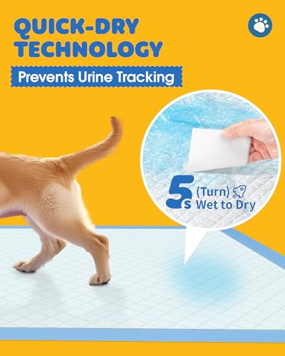 100-Pack Extra Large Pee Pads - 34" x 28" Puppy Pads for Dogs with 6-Layer Leakproof Protection, Disposable and Quick-Dry Dog Pads with High Absorbency for Easy Potty Training - size: 34" x 28" - 100 Packs, regular