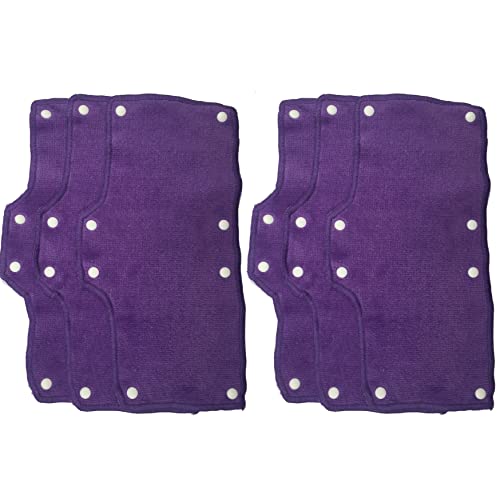 Purple Sweatband For Hard Hat Washable Velvet Terry cotton Hard Hat Liner NAEE snap on (6, PURPLE) - color: Purple