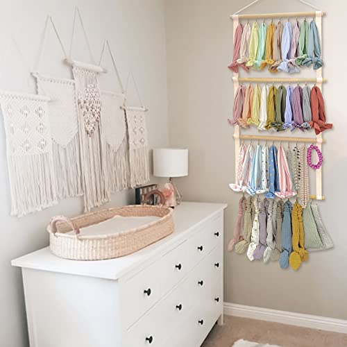 POVETIRE Headband Holder Head Bands Organizer for Girls, Headbands Hair Accessories Organizer Storage Wall Hanging Decor for Girls Room - color: 2Pcs-White-1