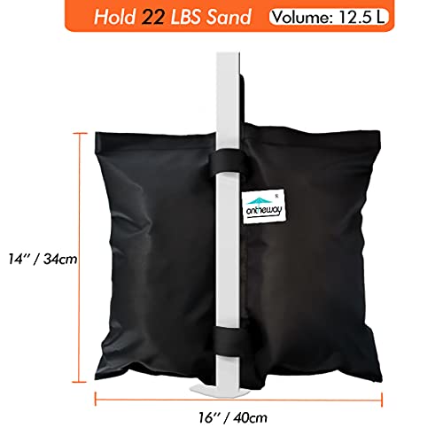 Ontheway Sand Bags for Canopy Tent, Heavy Duty Weights Sandbags, 4pcs-Pack (Black) - color: Black