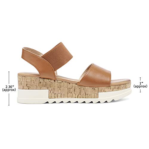DREAM PAIRS womens Reed - color: Camel, size: 6