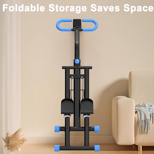Stair Stepper for Home,Vertical Climber Workout Machine,Stair Stepper with Handlebar for Full-Body Exercise Stair Stepper with Stable Frame Adjustable Handlebar - color: Blue