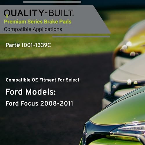 QUALITY-BUILT Front Ceramic Brake Pads, Premium 1001-1339C, Compatible with 2008-2011 Ford Focus - size: BP1339-C