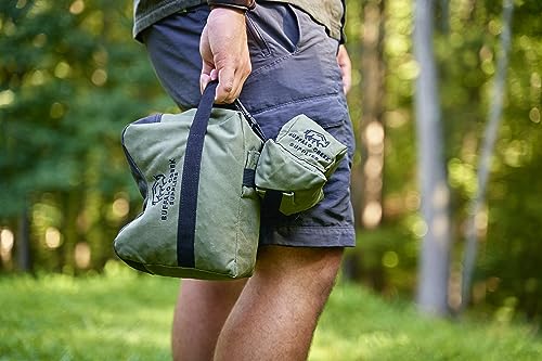 Buffalo Creek Supplies All Weather Durable Front and Rear Shooting Rest Bags, Rifle Rest Sand Bag for Bench Rest Shooting, Hunting, Target & Competitive Sports Shooting-Unfilled - color: Olive Drab