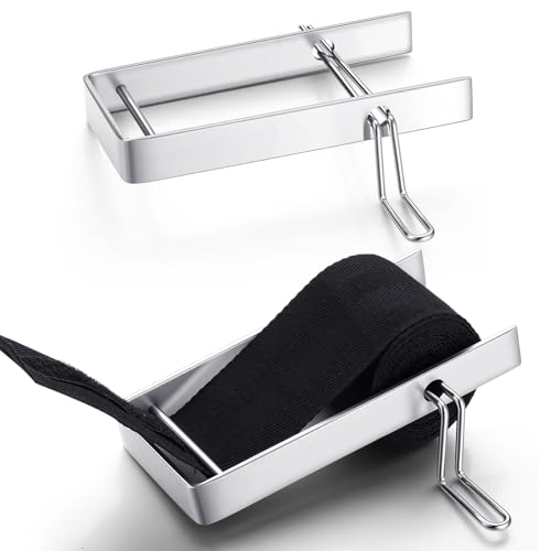 2 Pack Hand Wrap Roller Stainless Steel Wrist Roller Portable Zip Hand Wraps Equipment Fits 2" Wide & Any Lengths Wraps