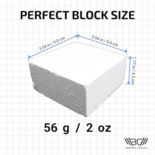 WARM BODY COLD MIND Sport Chalk Block - Gym Chalk for Weightlifting - Moisture-Absorbing Magnesium Carbonate - Gymnastics Hand Grip - style: 1 Block