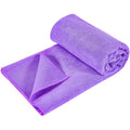 Hot Yoga Towel with Grip Dot, Non Slip Sweat Absorbent Microfiber Yoga Mat Towels for Hot Yoga, Pilates, Fitness and Workout 72inch x 24inch - color: Puprle