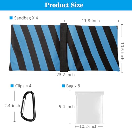 4 Packs Blue Sandbag Weight Bags for Light Stand Photography Video Equipments, Heavy Duty Saddlebags for Backdrop Stand, Photo Tripod, Canopy, Pop up Tent, Umbrella Base, Fishing Chair, Picnic Table - color: Blue