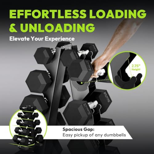 HANDBODE A-Frame Dumbbell Rack | Ideal for home gym, space-saving triangular frame, heavy-duty steel, holds multiple dumbbells securely - color: 1 X 5-Tier A-Frame (300lb)