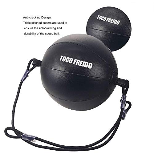 TOCO FREIDO Double End Punching Ball, Speed Bag with Difficulty Levels Boxing Reflex Ball with Headband, Perfect for Reaction, Agility, and Hand Eye Coordination Training - color: 3 reflex ball