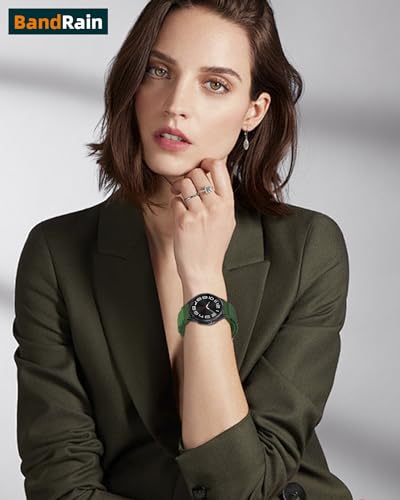 One Click Alpine Loop Bands Compatible with Samsung Galaxy Watch 7 Band/Galaxy Watch 6 4 5 FE Band 40mm 44mm/Watch 6 4 Classic 47mm 43mm 42mm 46mm/5 Pro 45mm, 20mm No Gap Nylon Sport Strap for Men - color: 3#Army Green