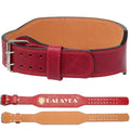 Weight Lifting Belt Gym Fitness, Padded Cowhide Leather Weightlifting Belt, Functional Powerlifting Belt Adjustable Weightlifting Belt - color: Red, size: Large