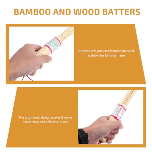 FOMIYES 2Pcs Bamboo Massage Sticks for Back, Neck, Shoulder, and Legs - Ergonomic Design, Lightweight, Portable Self Massage Tools