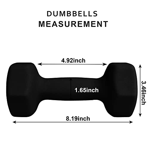 Balelinko Home Gym Equipment Workouts Strength Training Weight Loss Pilates Weights Yoga Sets Weights for Women, Men, Seniors and Youth - color: Black, style: 7 LB, Pair