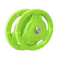 Color Coded 2-Inch Rubber Coated Olympic Grip Plate for Barbell,Solid Cast Iron Weight Plates for Strength Training, Weightlifting, Home Gym, 2.5/5/10/15/25/35/45 LB, Single and Pair - color: 25LB-PAIR