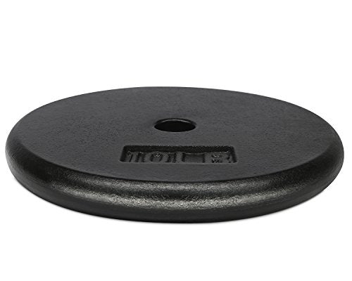 Yes4All Tri-Grip Handles Olympic Weight Plates/Cast Iron Weight Plates, Suitable for Barbell Exercises, Strength, Flexibility Training - 35lb (Set 4pcs)