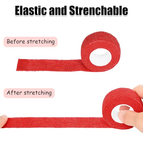 6 Pack 1 Inches Self Adhesive Bandage Wrap Breathable Cohesive Bandage Elastic Tape for Pets, Athletic, Sports, Wrist, Knee, Ankle(5 Yards Per Roll, Mixed Colors) - color: Mixed Colors, size: 1 Inch