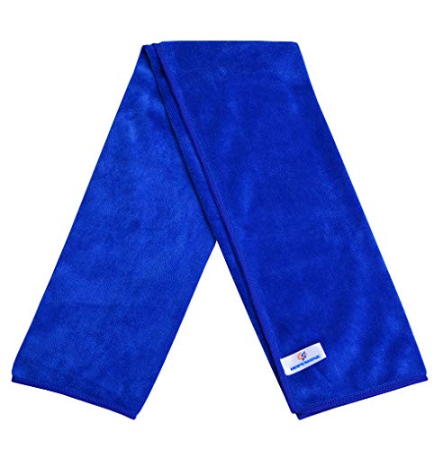 HOPESHINE Gyms Towels for Men & Women Microfiber Exercise Fitness Home Absorbent Sweat Yoga Towels Sports Towels Soft Fast Drying 16inch x32inch 3-Pack - color: Dark Blue 3-pack
