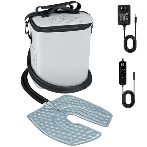 Ice Machine for Knee After Surgery – 19 QT (18L) Cold Therapy System with Timer, 5 Speeds – Circulating Cold Water for Knee, Back, Shoulder Pain Relief & Post-Surgery Recovery (Dad Gifts & Mom Gifts)