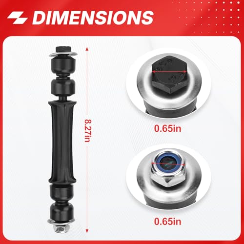 K700538 Front Sway Bar Stabilizer End Links for 07-17 Chevy Silverado 1500,07-13 Avalanche,07-16 Tahoe,15-16 Suburban/07-16 Cadillac Escalade Replace K700432/GMC 07-17 Sierra 1500,07-16 Yukon - color: K700432, size: Sway Bar Links