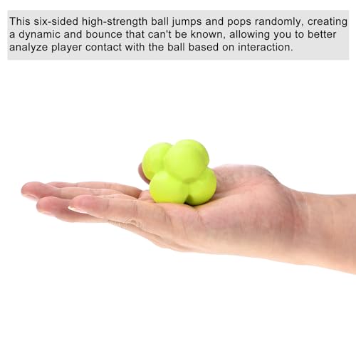 PATIKIL Bounce Reaction Balls Coordination Training Ball Agility Trainer, TPR High Difficulty, for Speed Reflex - color: Yellow