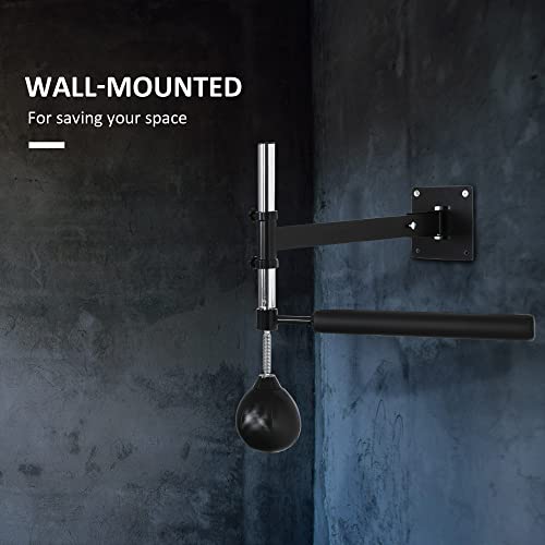 Lightweight Fast-Reflexes Speed Bag, Boxing Punching Bag Wall Mount, Height Adjustable, for MMA, Martial Arts, Boxing Equipment for Home Training, Heavy-Duty, 9" H x 7" Dia.