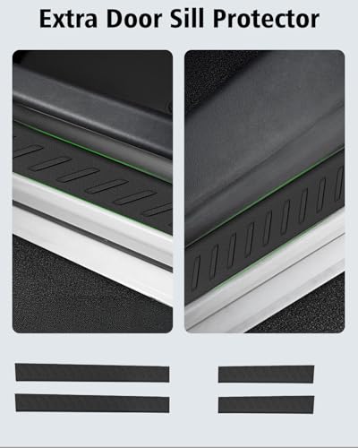 Floor Mats & Cargo Liner Custom for Chevy Equinox 2018-2024 (Only Gas) /GMC Terrain, Door Sill Guards, All Weather TPE 1st & 2nd Row & Trunk Mat Floor Liners for Chevrolet Equinox Accessories, Black - size: For Chevy Equinox 2018-2024