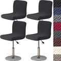 HFCNMY Bar Stool Covers with Backs,4 Pack Stretch Bar Stool Chair Covers,Jacquard Bar Stool Covers,Washable Bar Chair Covers Swivel Barstool Covers Slipcovers with Back Black - color: Black