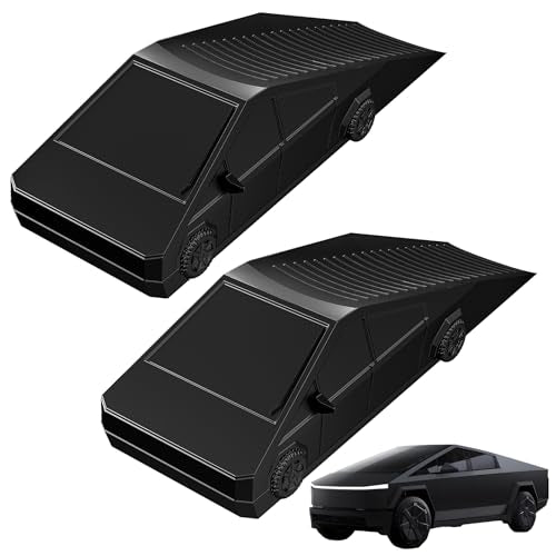 AIMAXINKE 2Pc Funny Tesla Cybertruck Door Stoppers for Bottom of Door, Anti-Slip Rubber Heavy Duty Door Stop Wedge, Large Doorstop 2 inches High Gate Holder Suits Any Floor＆ As a Gifts - color: Black-2pack-Rubber