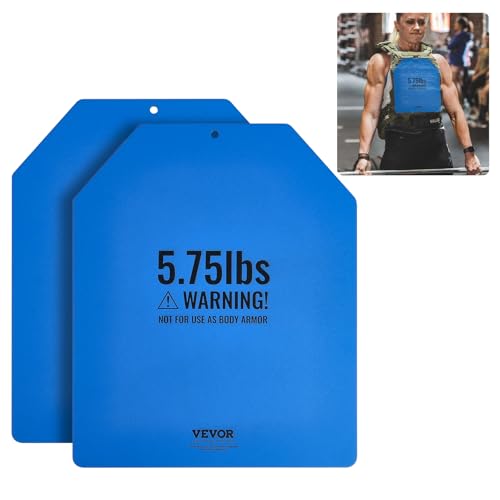 VEVOR Curved Weight Vest Plates, 5.75/8.75/14.5 LB Pairs, Premium Steel Tactical Weighted Plates for Vest, Ergonomic Design, for Strength Endurance Training, Running, Jogging, Fitness, Heavy Workouts