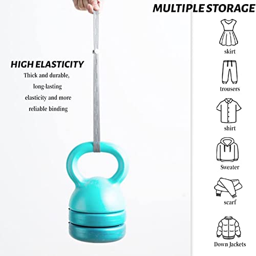 Elastic Band with Buttonholes, 20Pcs Closet Organizer for Bed Sheet, Clothes Organization System for Drawer, Blanket Storage Band, Wardrobe Space Saver for Bedding Comforter Sweater Towel, White - color: White