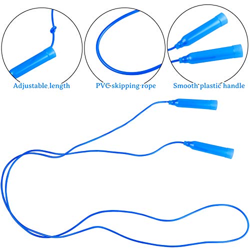 Elcoho 24 Pack Colorful Kids Jump Rope Set Adjustable Plastic Kids Jump Rope Skipping Rope Outdoor Jump Ropes Great Party Favor