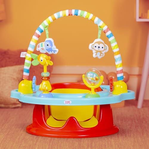 Bright Starts 3-in-1 SuperSeat Playful Paradise, Baby Activity Seat with Toys, Snacking Tray, Booster Seat, BPA Free Tray, Unisex, 6 Months + - color: Playful Paradise