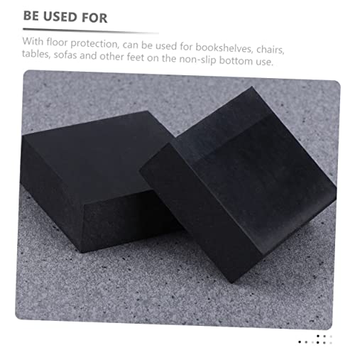 Homoyoyo 4pcs Home Furniture Cushion Exercise Mats for Floor Thick Rubber Shock Absorber Pad for Couch Pads