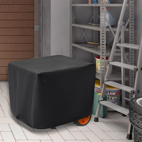 Waterproof Generator Covers for Outside, Heavy Duty Thicken 900D Polyester Fabric Portable Generator Covers Universal Fits for Most Generators 3000-5000 Watt, Black (26"L x 20"W x 20"H) - size: 26"L x 20"W x 20"H