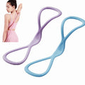 Resistance Bands with Handles,Figure 8 Resistance Band Elastic Fitness Bands Exercise Band for Home Yoga Gym Workout - color: Purple-15LB+Blue-25LB