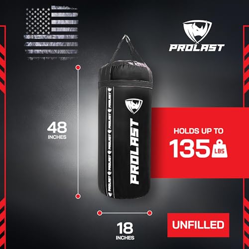 4Ft XL 135Lb Heavy Punching Kicking Bag for Adults, Boxing, MMA, Martial Arts, Muay Thai, Strength Training Equipment - color: Black / Black, size: Unfilled