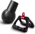 HXD-ERGO Double D Handle with Ergonomic Row Handle Cable Attachment | Anti-slip & Comfy Triangle V Bar Grip, LAT PullDown Attachments for Home Gym, Upper Muscle Exercise, 880lbs Capacity - color: Black-2