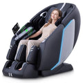 MassaMAX 4D Full Body Massage Chair for Daily Comfort Upgrade-Yoga Stretch, AI Voice Control, 55" SL Track, Zero Gravity, Extendable Footrest, 15 Modes, Foot Rollers, Waist & Calves Heating with Cover - color: Black