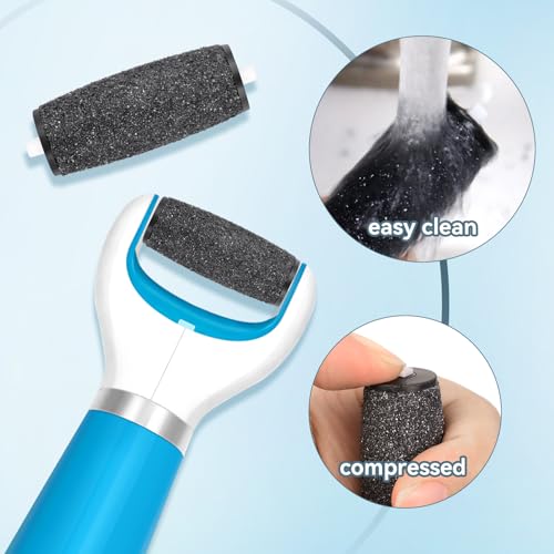 12 Pack Replacement Roller Refill Heads Compatible with Amope Pedi Refills Electronic Foot File (12 Extra Coarse) - color: 12 Extra Coarse