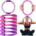 Syhood Pilates Ring 11. 81 Inch Pilates Circle Yoga Ring Magic Lightweight Flexible Workout Equipment for Fitness Physical Therapy Resistance Exercise Arms Legs - color: Pink,Purple