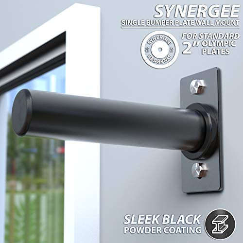 Synergee Weight Plate Pegs – Wall Mounted 2" Plate Holder Double Peg