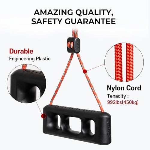 GD Fly Grip Pull Up Handles LAT Pull Down Attachments Nuetral Grip Cable | Nuetral grip Pull up bar, T-bar row Handle, 90 angle rotating, Barbell, Deadlift, Cable attachment, d handle tricep rope - color: Climbing Grip