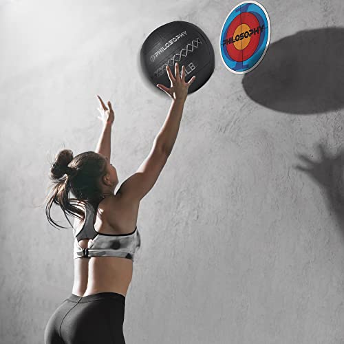 Philosophy Gym Wall Ball - Soft Shell Weighted Medicine Ball with Non-Slip Grip - style: 12 LB