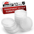 Ezprotekt Non Slip Furniture Pads, 12 Pcs 2" Anti Slip Rubber Caster Cups, Anti Skid Furniture Coasters for Hardwood Floors, No Slide Furniture Gripper, Furniture Stoppers to Prevent Sliding (Clear) - color: Clear