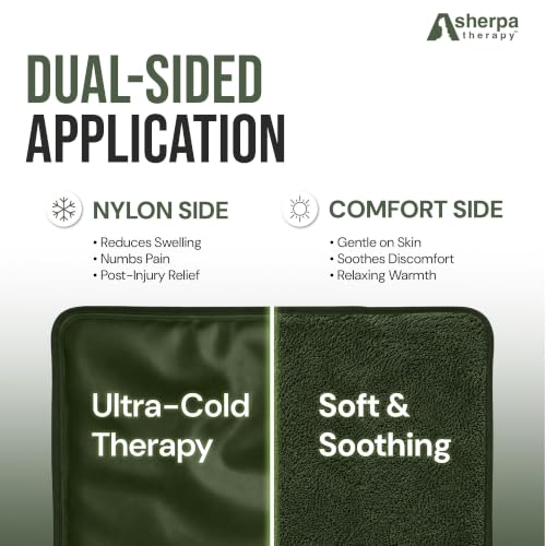 Small Flexible Gel Ice Packs for Injuries Reusable - Soft Hot and Cold Packs for Injuries for Ankle, Hand, Wrist, Head Pain Relief - 5" x 10" - 2PK - Green - size: Small (2 pack), style: Green