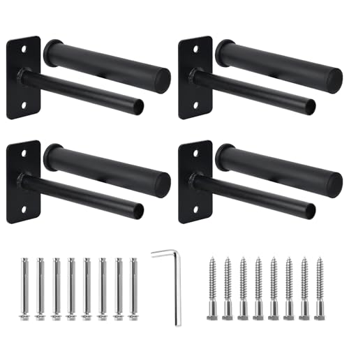 EVERYMATE Weight Plate Rack, Wall Mount Weight Plate Holder for Bumper Plates, Max Weight Capacity 330 lb, Home Gym Organizer - size: 1+2-inch-4Pack