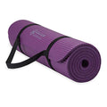 Gaiam Thick Yoga Mat, Exercise & Fitness Mat with Easy-Cinch Carrying Strap | Non-Slip NBR Foam | Joint Cushioning | Yoga, Pilates, Fitness & Floor Workouts | 72"L x 24"W - color: Purple